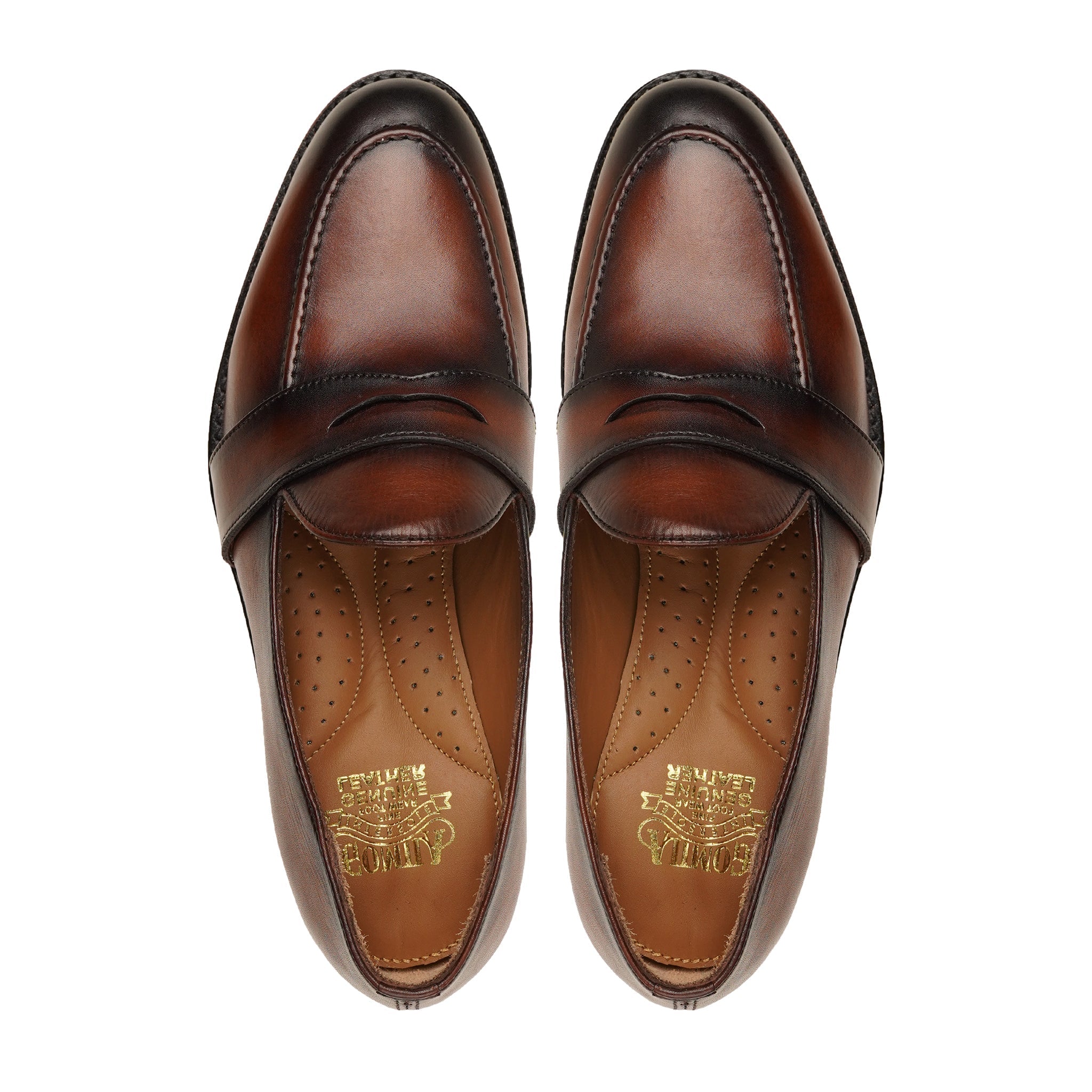 Bibai - Men's Burnished Tan Calf Leather Loafer