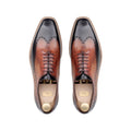 Carlo - Men's Tan Patina Calf Leather Goodyear Welted Bespoke Oxford