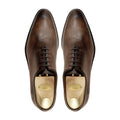 Trace - Men's Brown Patina Calf Leather Wholecut Shoe