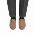 Flexo - Men's Camel Brown Split Suede Loafer