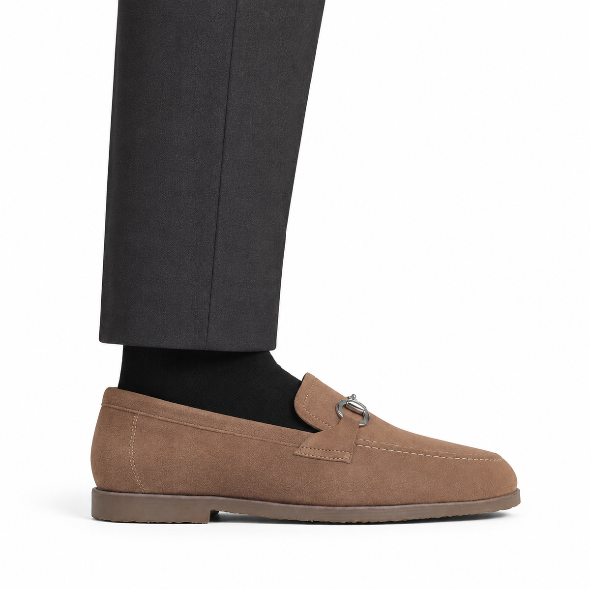 Flexo - Men's Camel Brown Split Suede Loafer