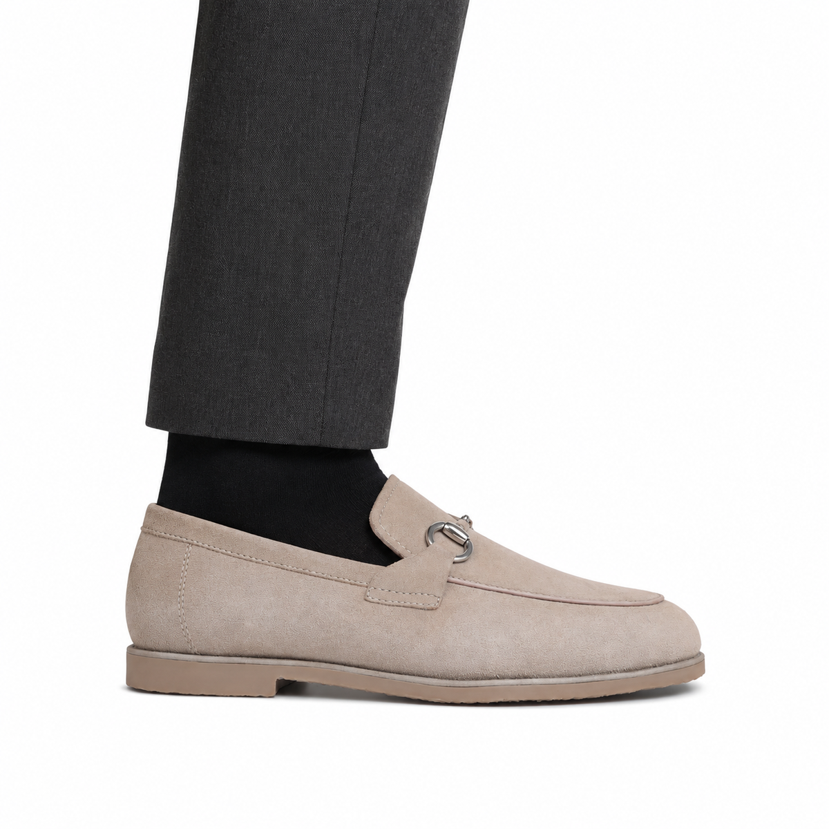 Albert - Men's Biege Suede Loafer