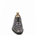 Flavio - Men's Grey and Blue Calf Leather Wholecut Shoe