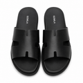 Fable - Men's Black Calf Leather Slipper