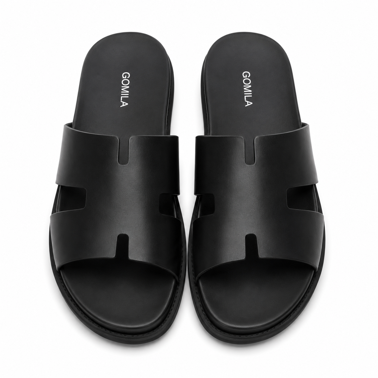 Fable - Men's Black Calf Leather Slipper