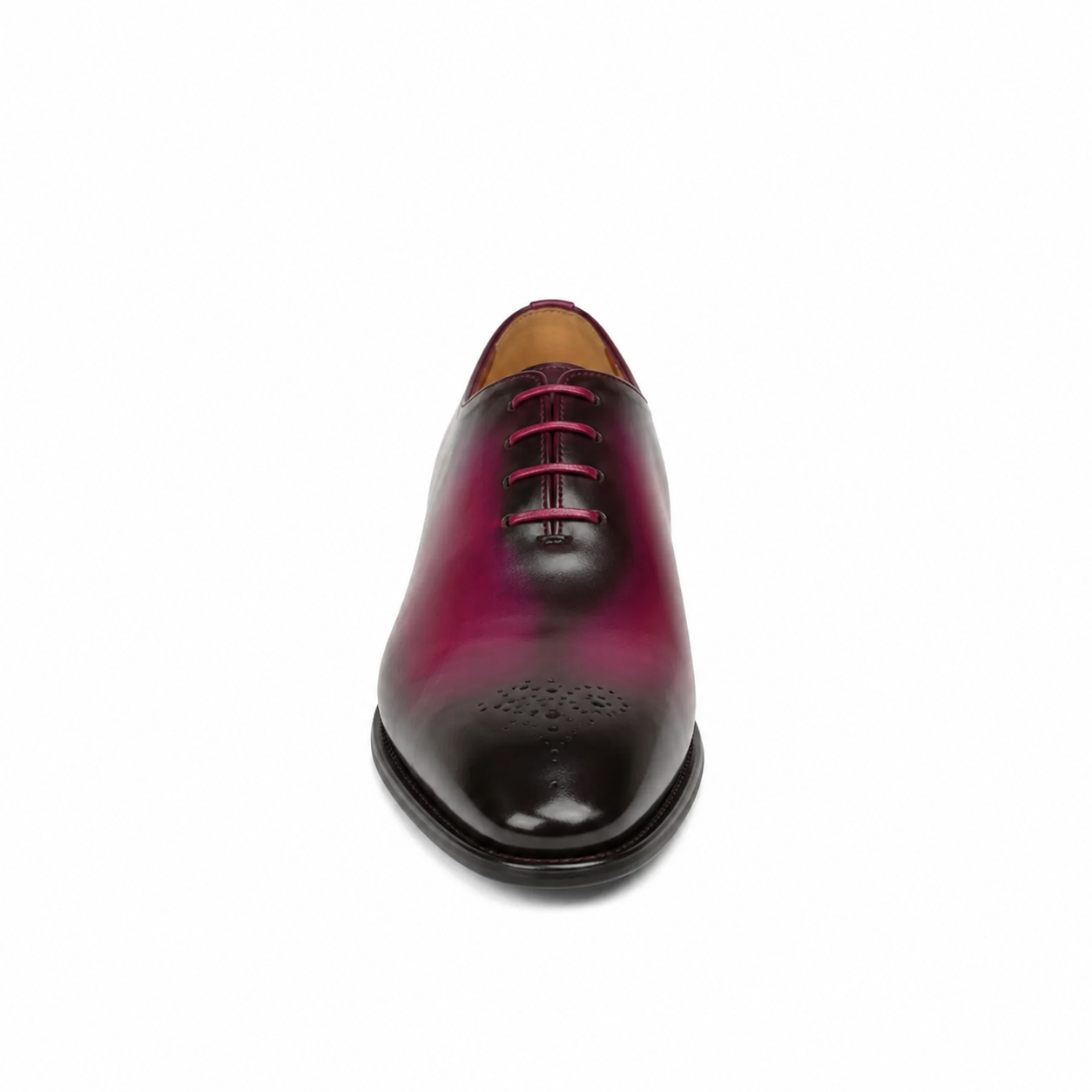 Jorge - Men's Fuchsia Patina Calf Leather Wholecut Shoe