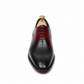 Milano - Men's Charcoal Oxblood Patina Calf Leather Wholecut Shoe