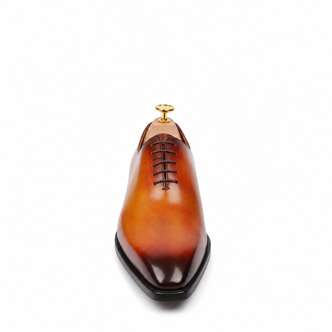 Dino - Men's Burnished Tan Patina Calf Leather Wholecut Shoe