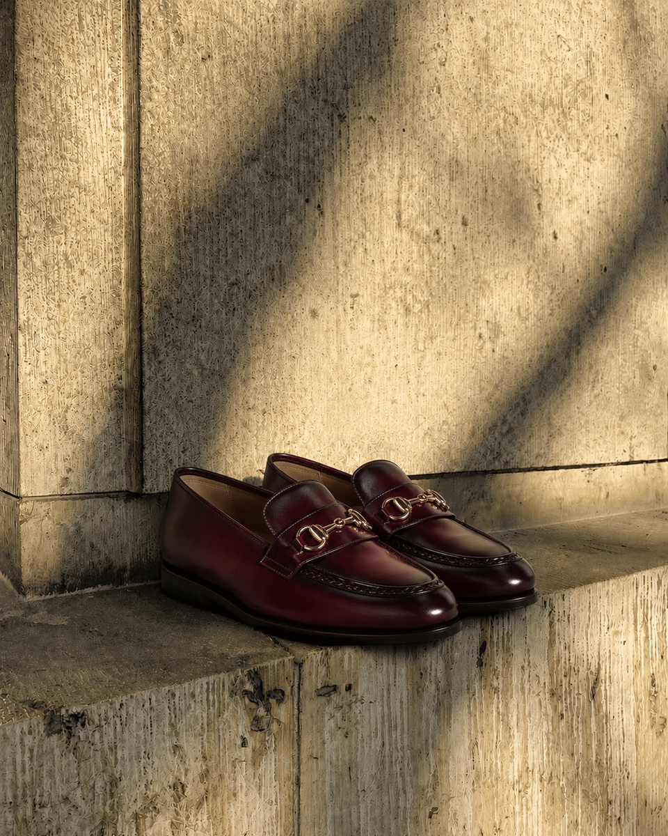 Eric - Men's Oxblood Calf Leather Loafer