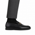 Bennett - Men's Black Pebble Grain Leather Loafer