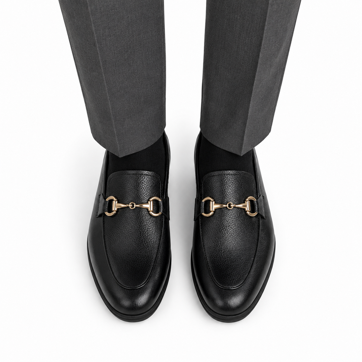Bennett - Men's Black Pebble Grain Leather Loafer