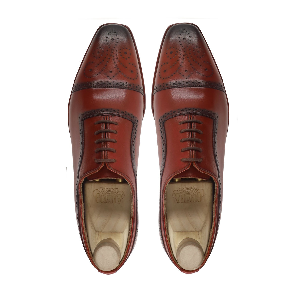 Cletus - Men's Oxblood Calf Leather Oxford Shoe