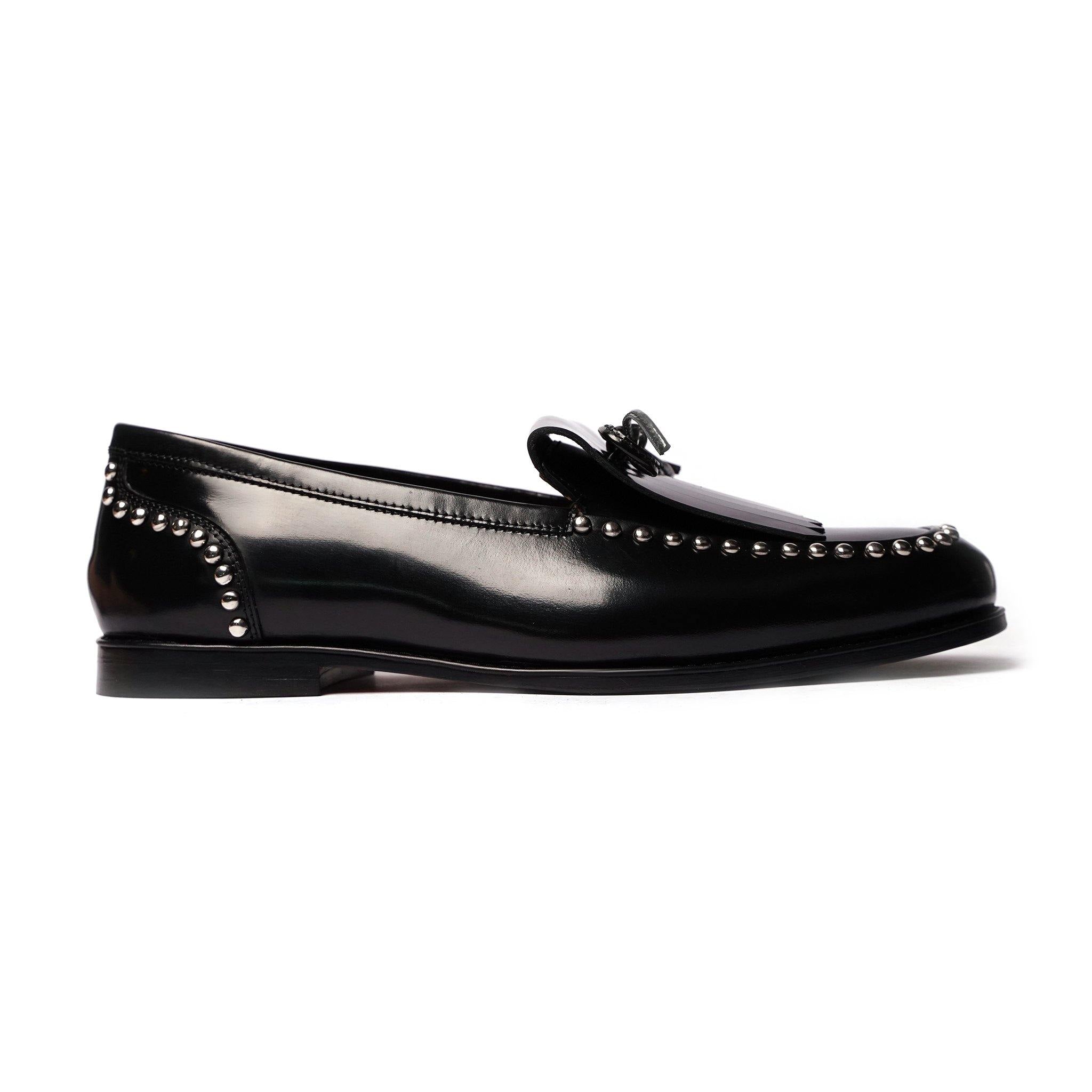 STUDDED APRON FRINGE LOAFER - Gomila Intersole