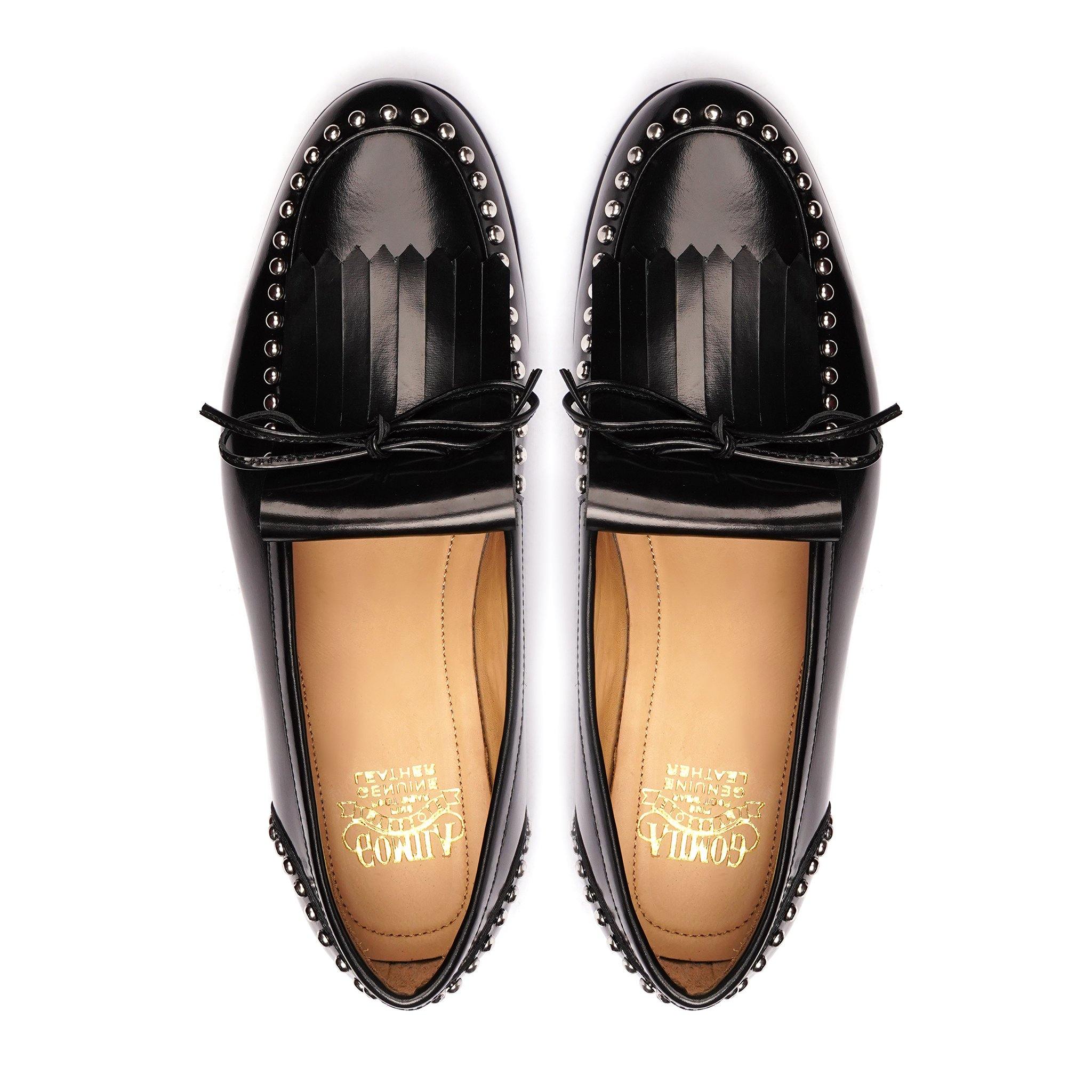 STUDDED APRON FRINGE LOAFER - Gomila Intersole