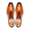 Dino - Men's Burnished Tan Patina Calf Leather Wholecut Shoe