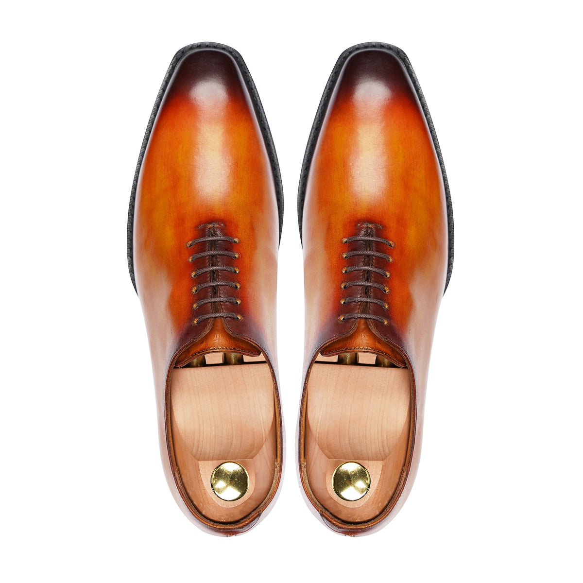 Dino - Men's Burnished Tan Patina Calf Leather Wholecut Shoe