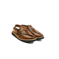 Estadio - Kid's Tan Box Leather High Shine Sandal (5-12 Years Old)