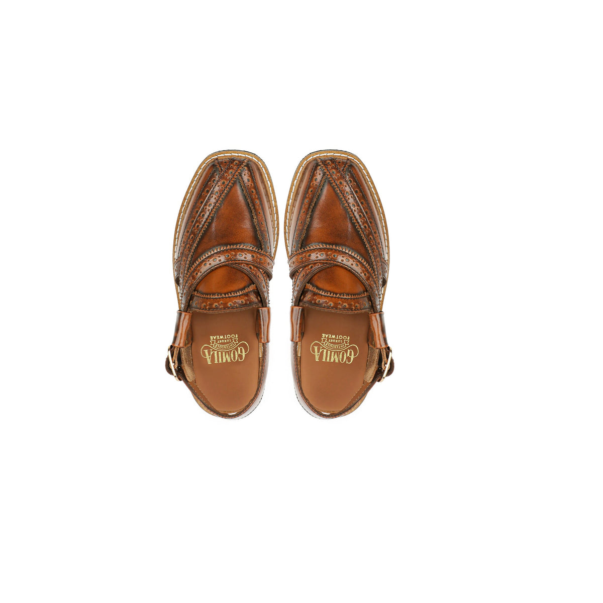 Estadio - Kid's Tan Box Leather High Shine Sandal (5-12 Years Old)