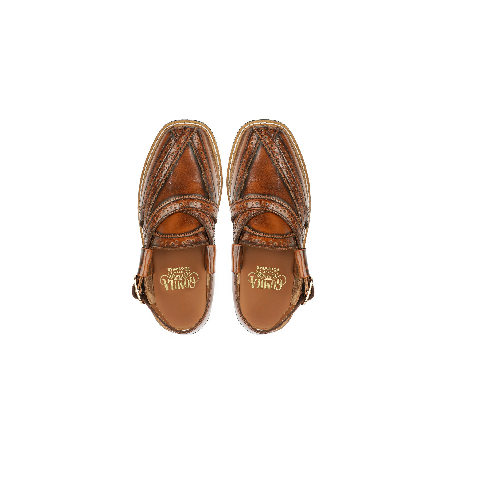 Estadio - Kid's Tan Box Leather High Shine Sandal (5-12 Years Old)