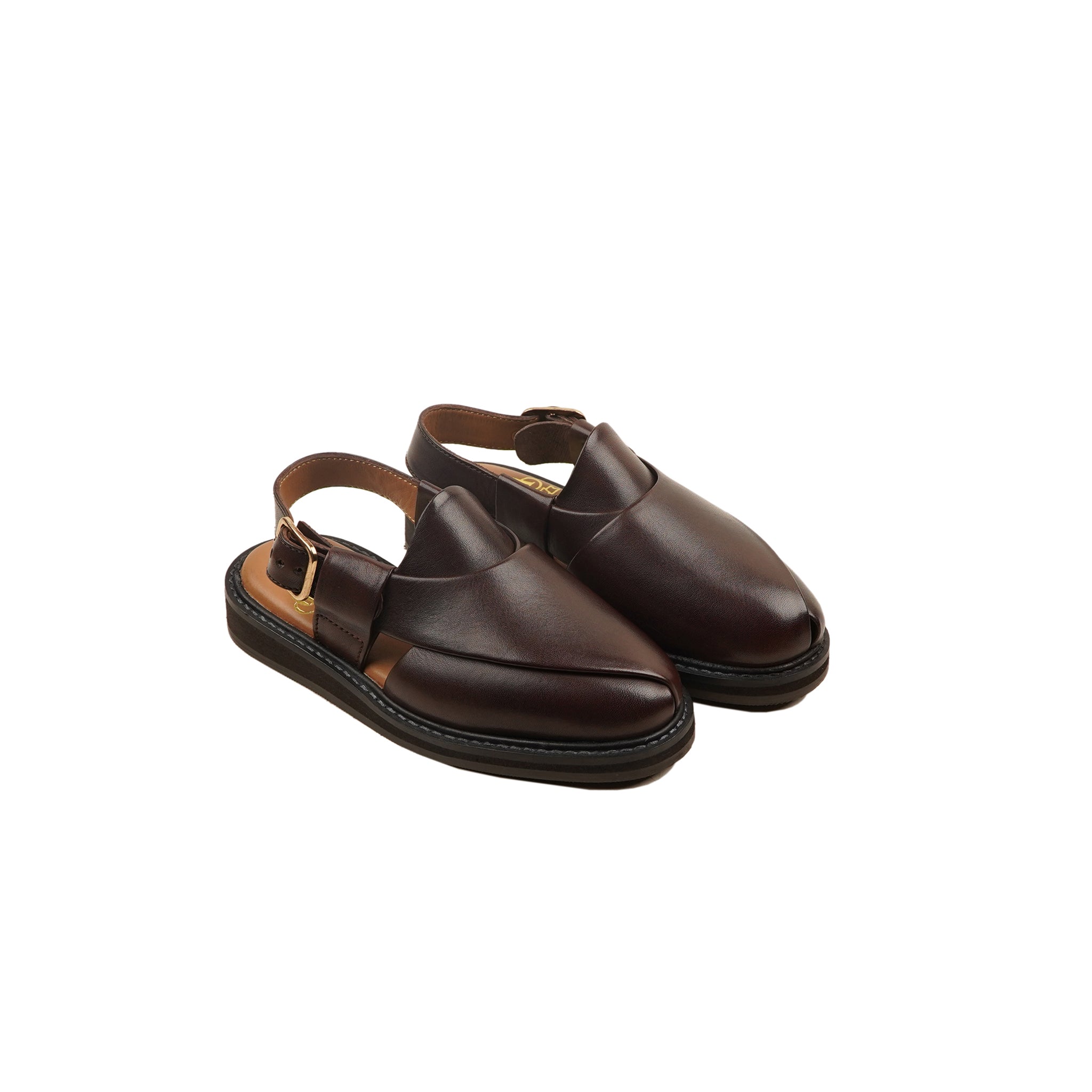 Gables - Kid's Dark Brown Calf Leather Sandal (5-12 Years Old)