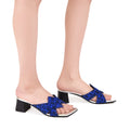 Belle - Women's Blue and Black 50mm Heel