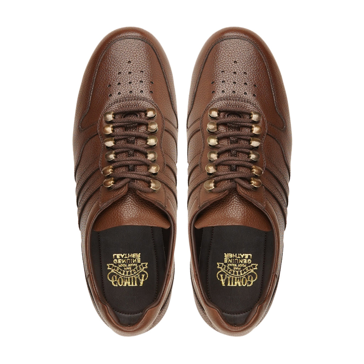 Kolding - Men's Dark Brown Pebble Grain Leather Jogger