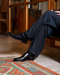 Ascot - Men's Black Box Leather High Shine Oxford Shoe