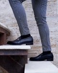 Brasilia - Men's Black Pebble Grain Leather Loafer