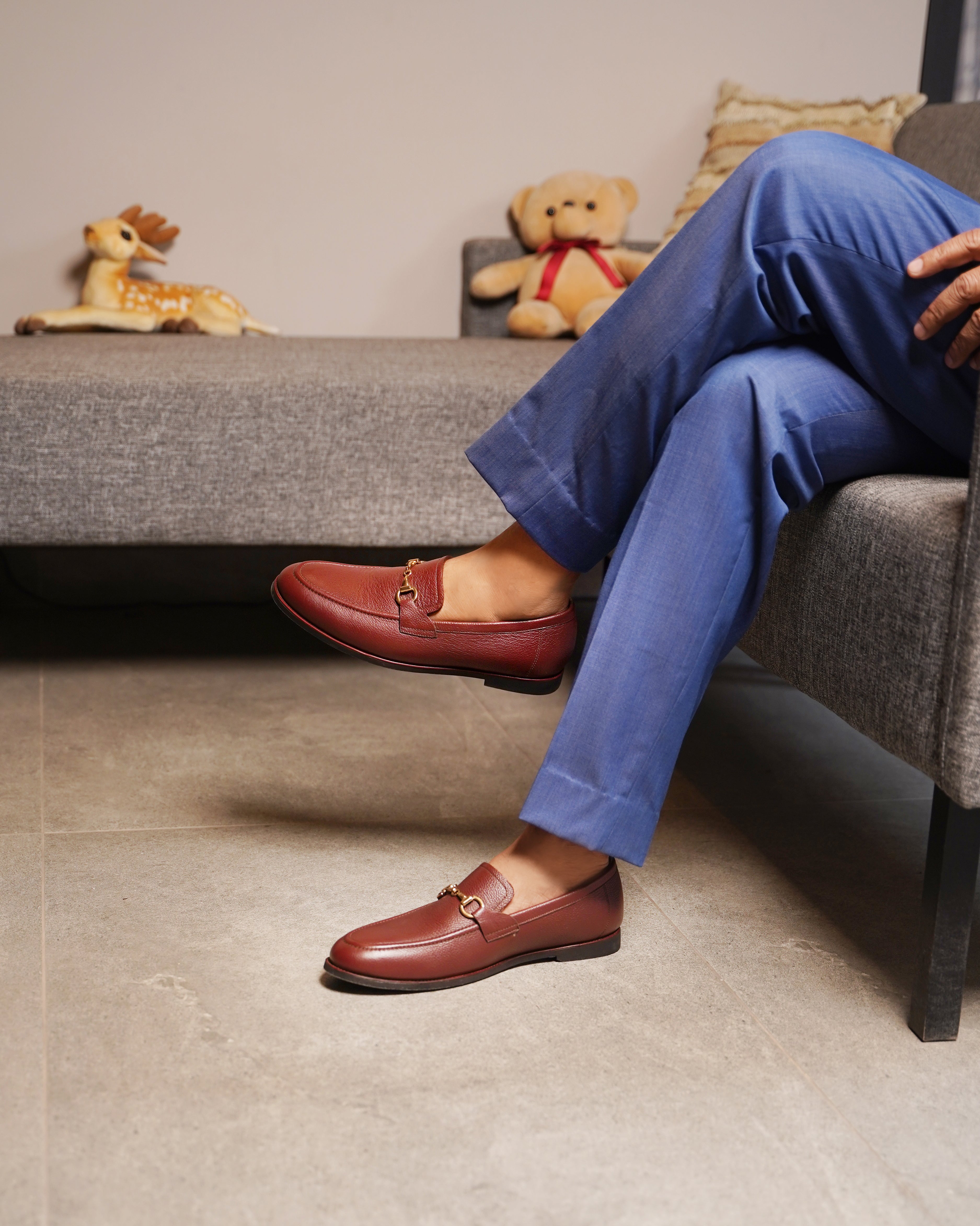 Jace - Men's Oxblood Pebble Grain Leather Loafer