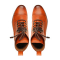Reiki - Men's Burnished Orange Tan Pebble Grain Leather Boot
