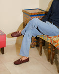 Luzon - Men's Oxblood Pebble Grain Leather Driver Shoe