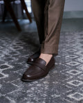 Ricardo - Men's Dark Brown Pebble Grain Leather Loafer