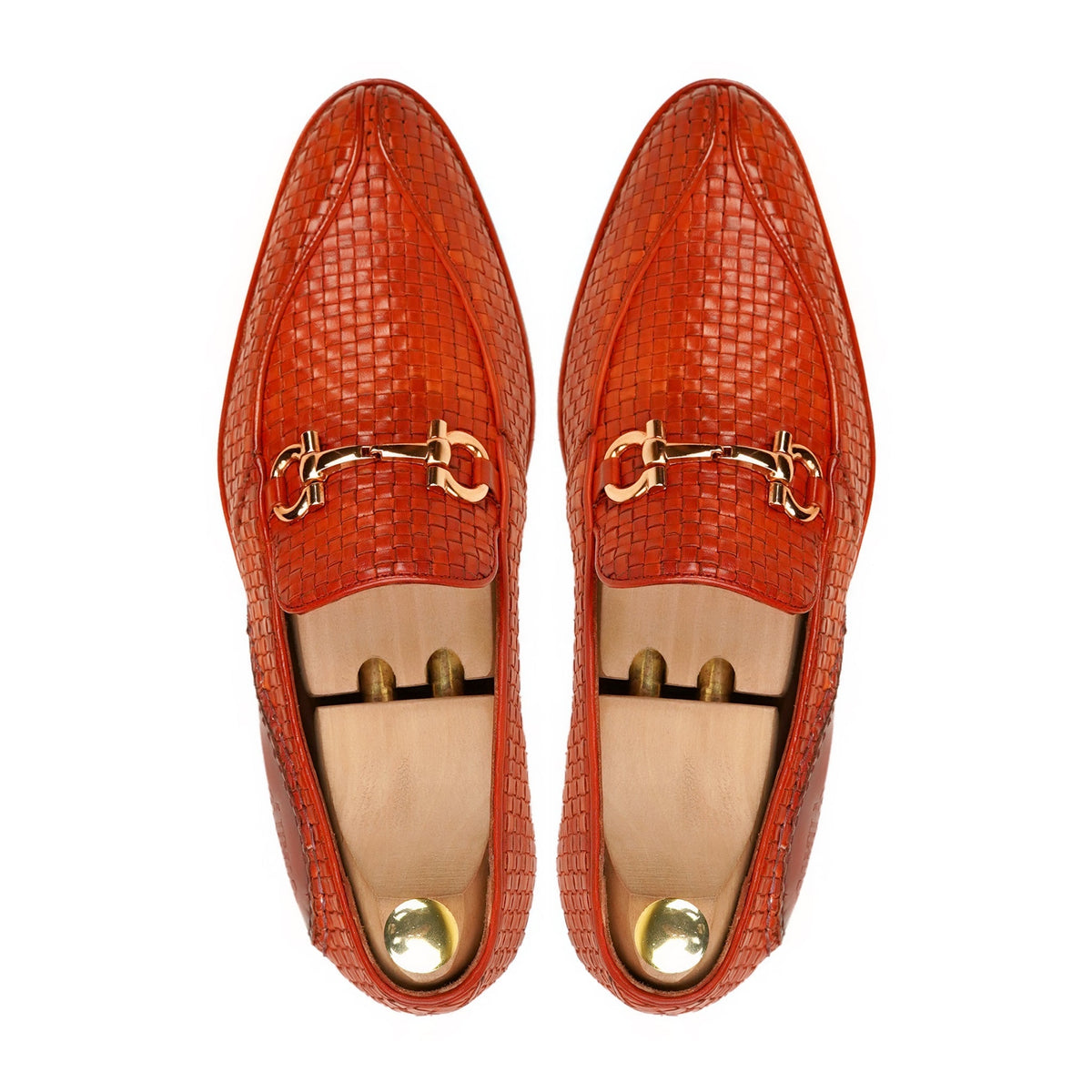 Tuscaloosa - Men's Tan Hand Woven Calf Leather Loafer