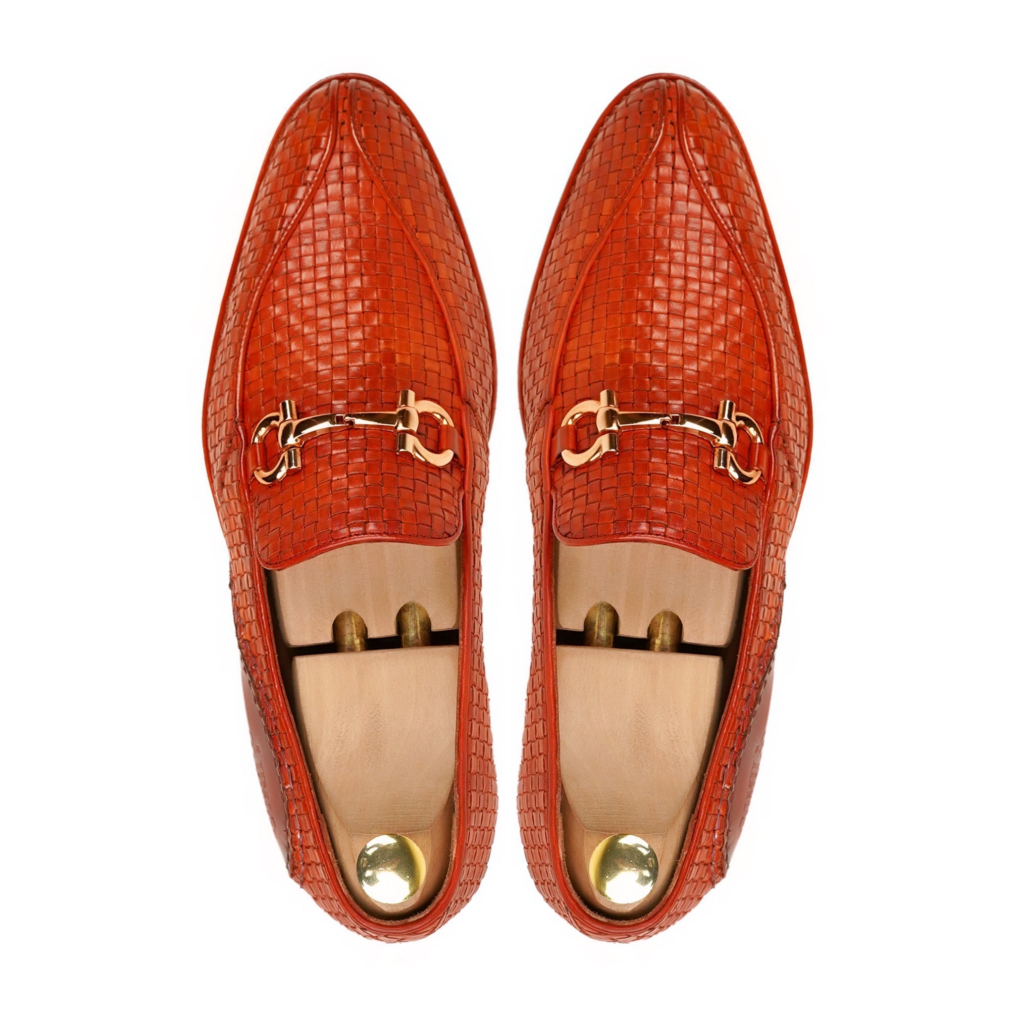 Tuscaloosa - Men's Tan Hand Woven Calf Leather Loafer