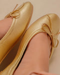 Rosie - Ladies Golden Pebble Grain Leather Loafer