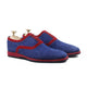 Damon - Men's Red and Blue Kid Suede Oxford Shoe