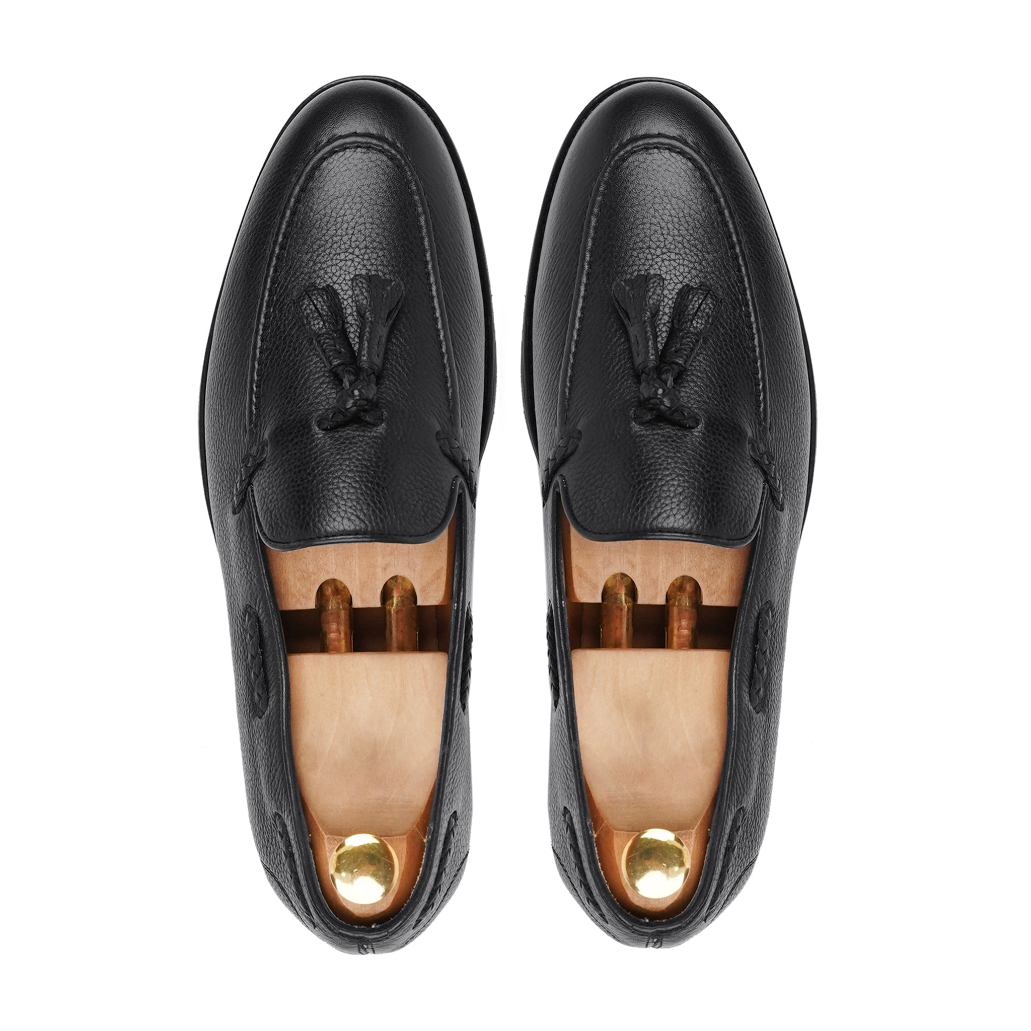 Danver - Men's Black Pebble Grain Leather Loafer