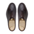 Hideo - Men's Dark Brown Calf Leather Wholecut Shoe