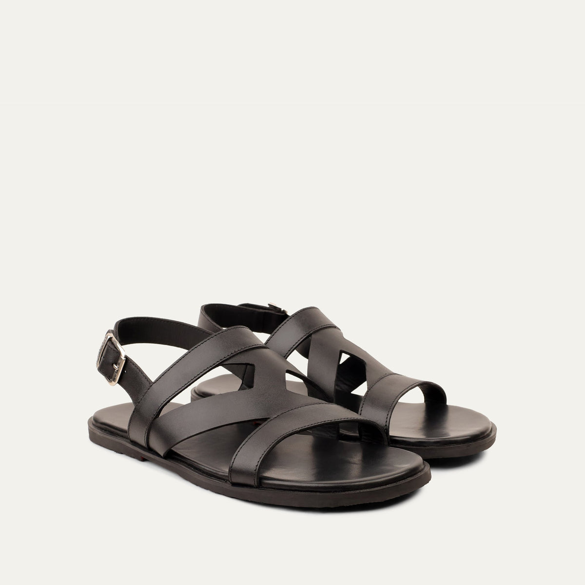 Diego - Men's Black Calf Leather Sandal
