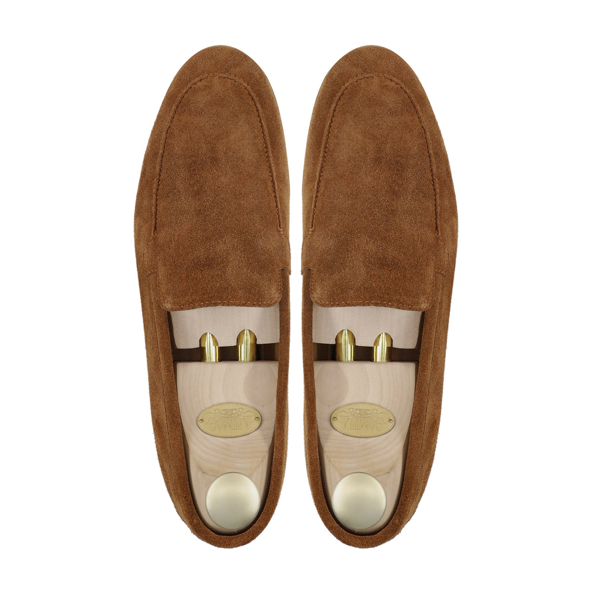 Elbert - Men's Cognac Kid Suede Loafer