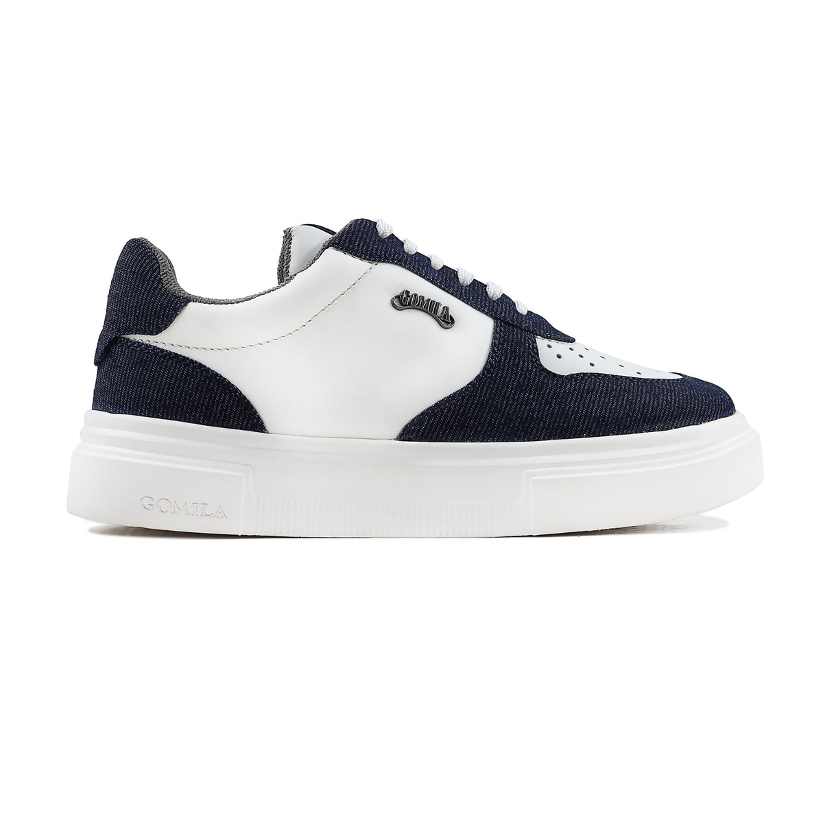 Benzema - Men's White and Blue Sneaker