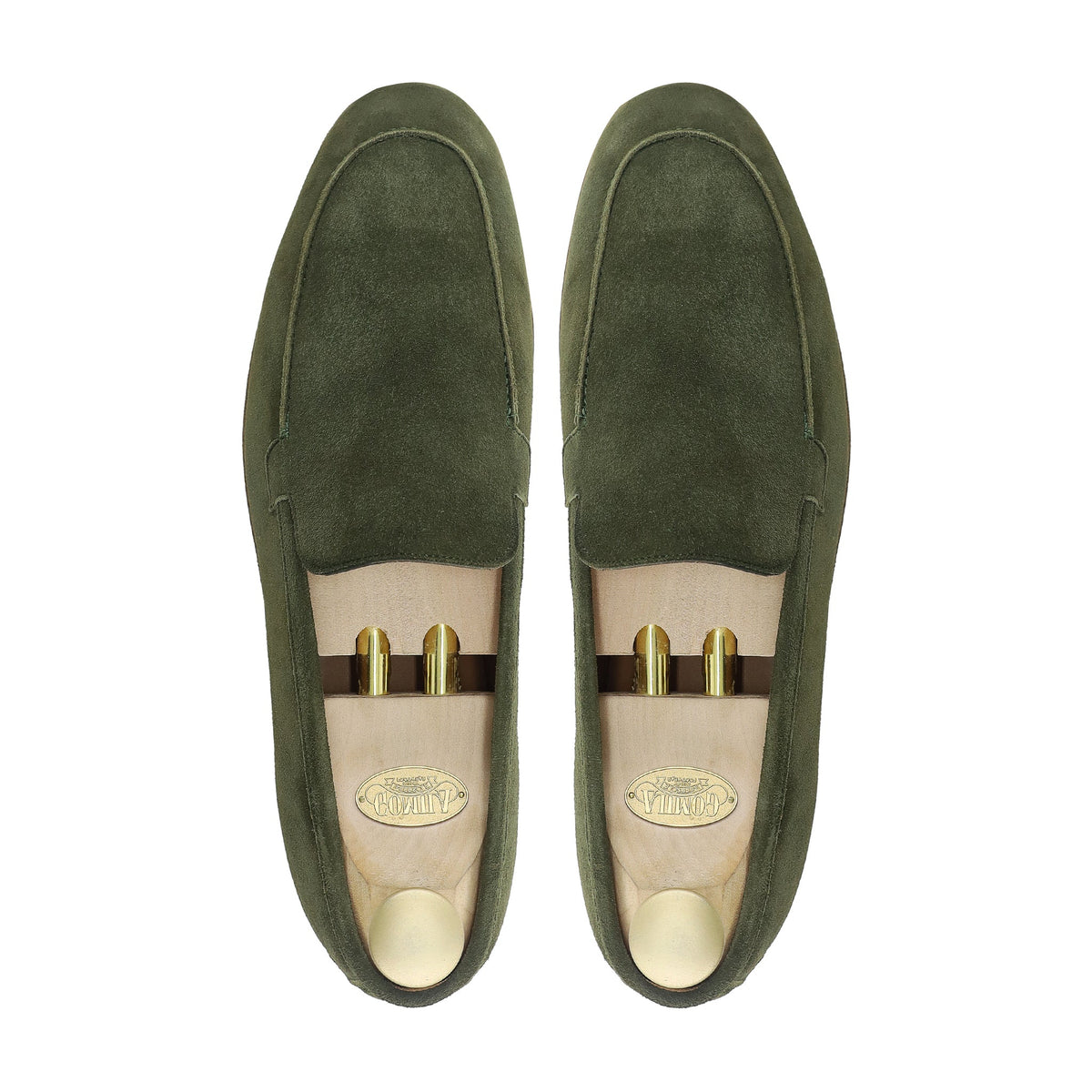 Elbert - Men's Olive Green Suede Loafer