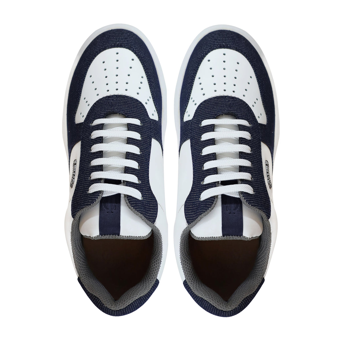 Benzema - Men's White and Blue Sneaker