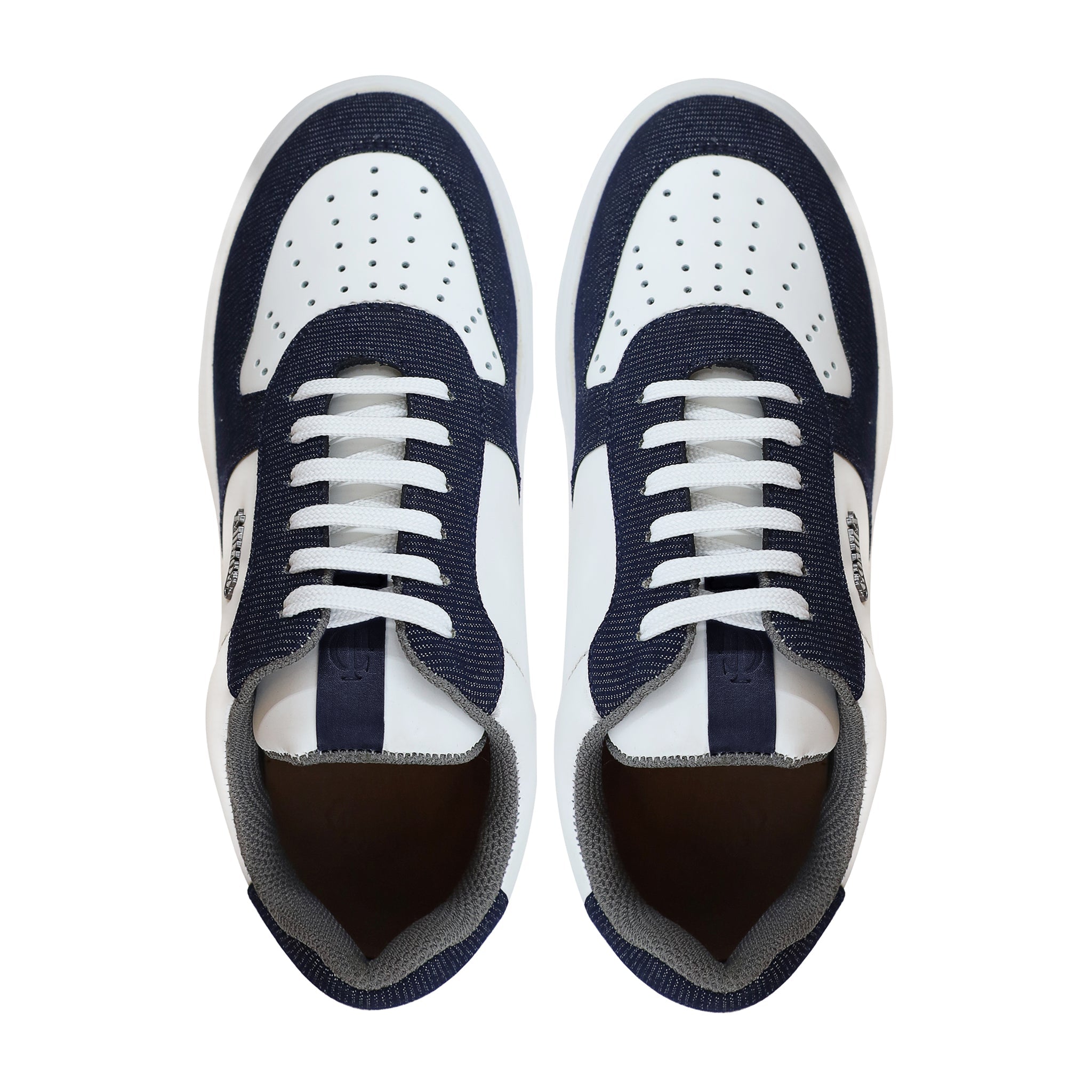 Benzema - Men's White and Blue Sneaker