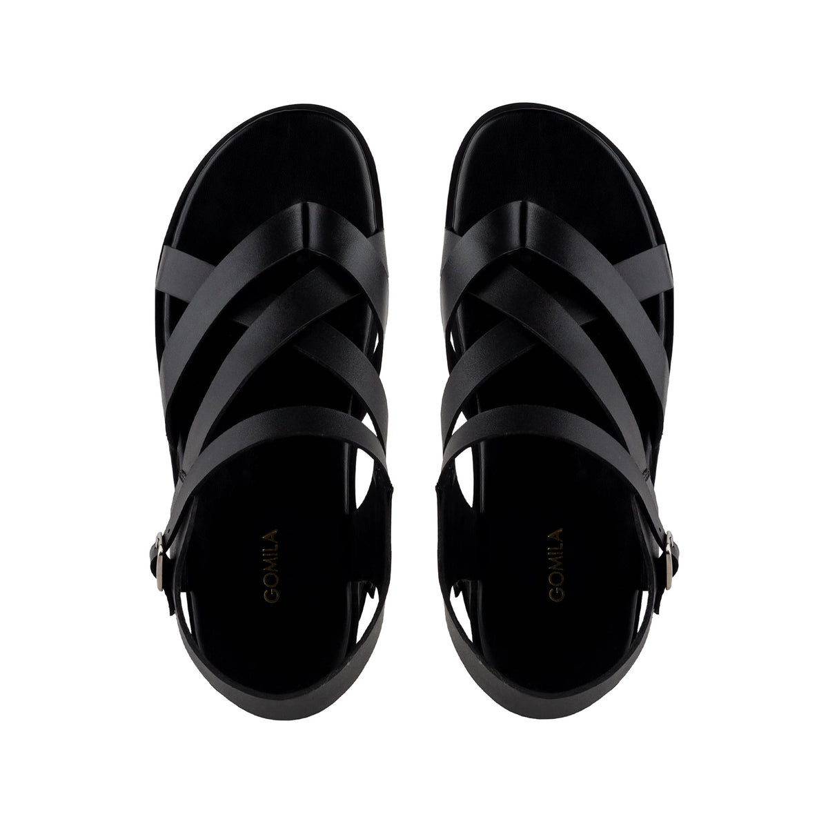 Elian - Men's Black Calf Leather Sandal