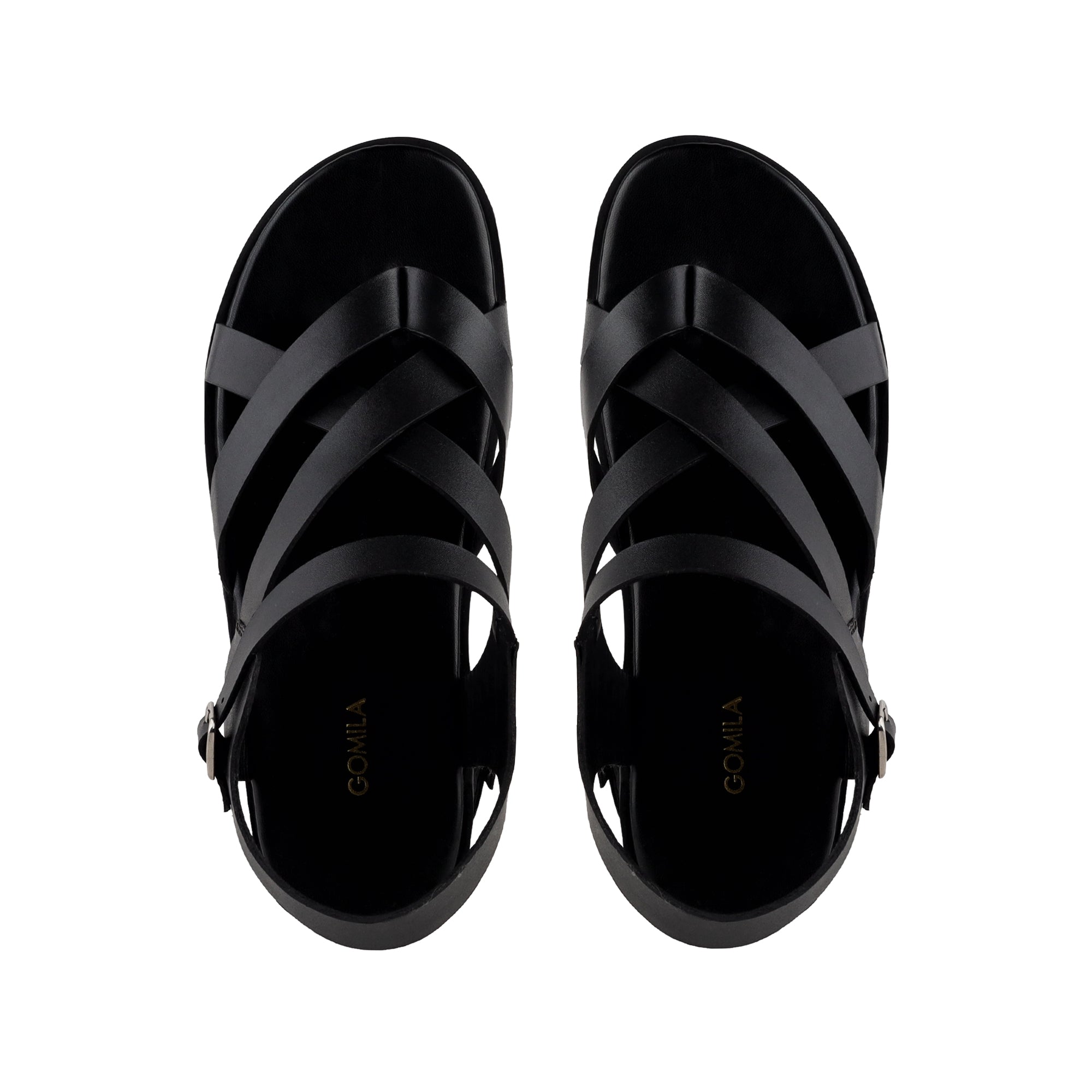 Elian - Men's Black Calf Leather Sandal