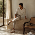Eugenio  - Men's Biege & Brown Sneaker