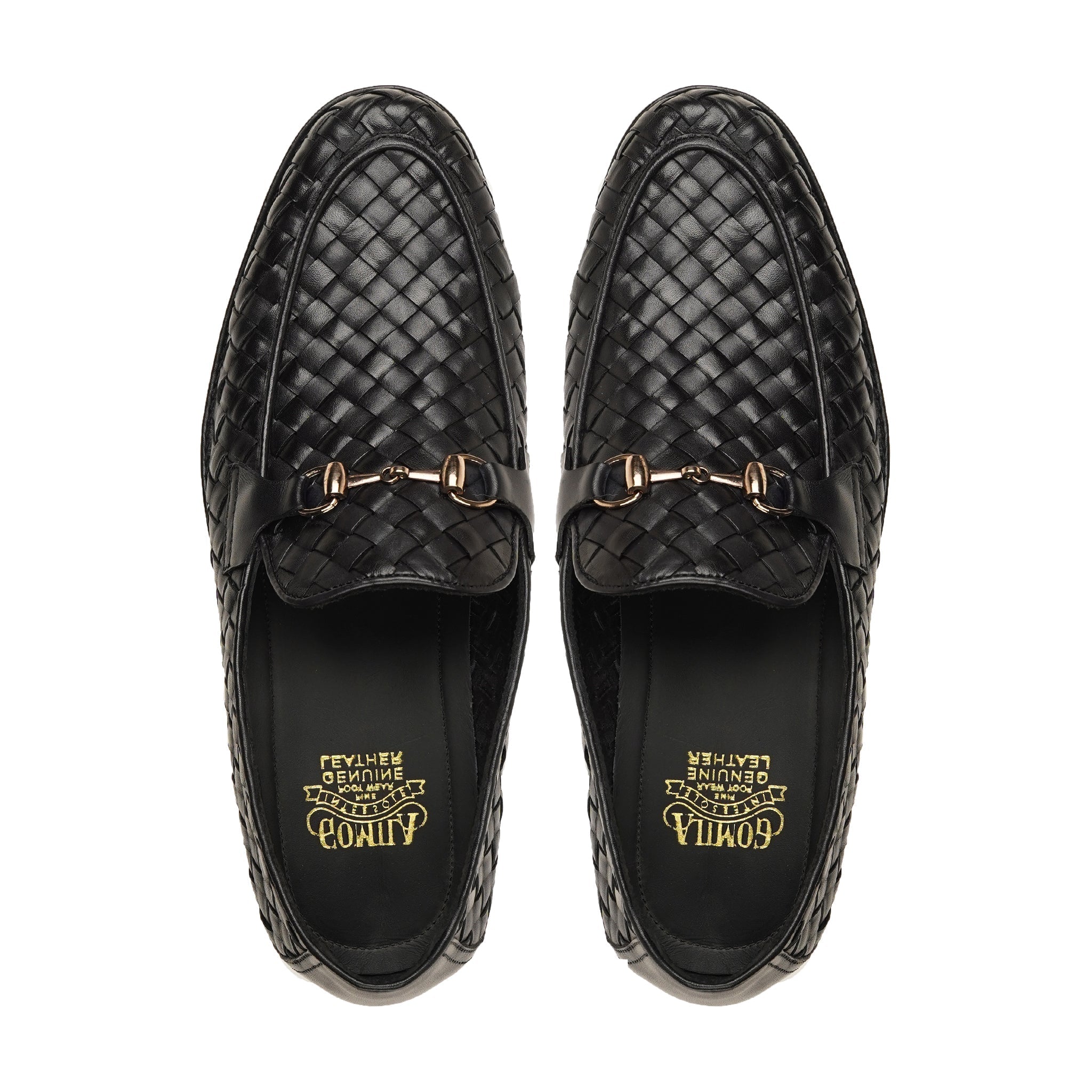 Evie - Men's Black Hand Woven Calf Leather Loafer