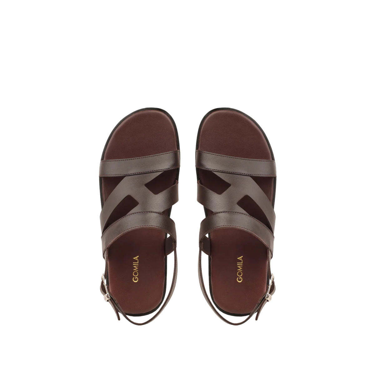 Diego - Men's Dark Brown Calf Leather Sandal
