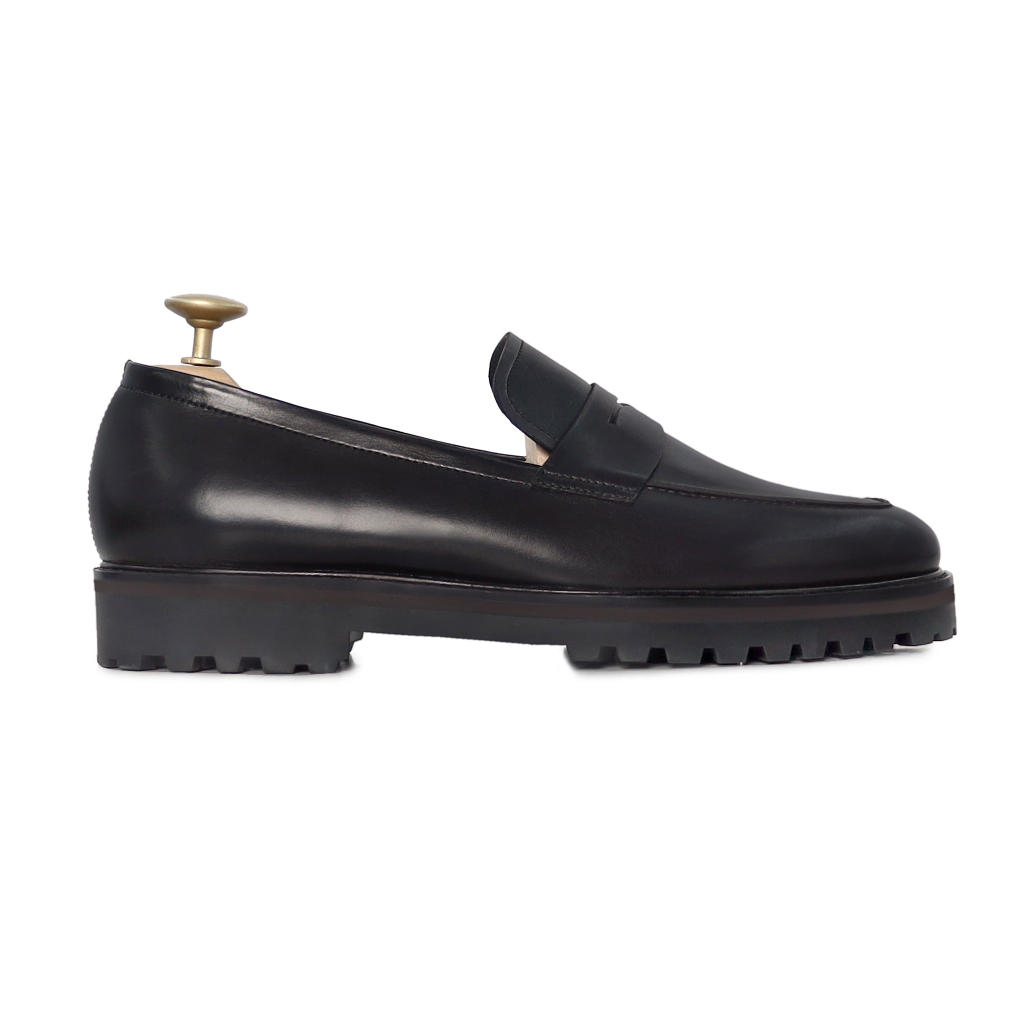 Juber - Men's Black Calf Leather Loafer ( Laser Edition )